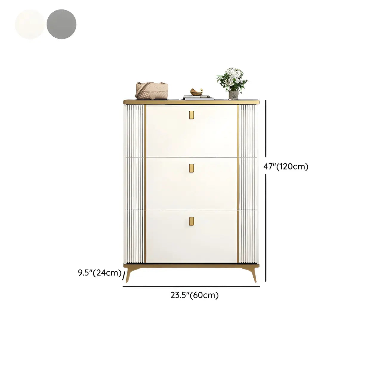 Drop-Front Shoe Storage Cabinet