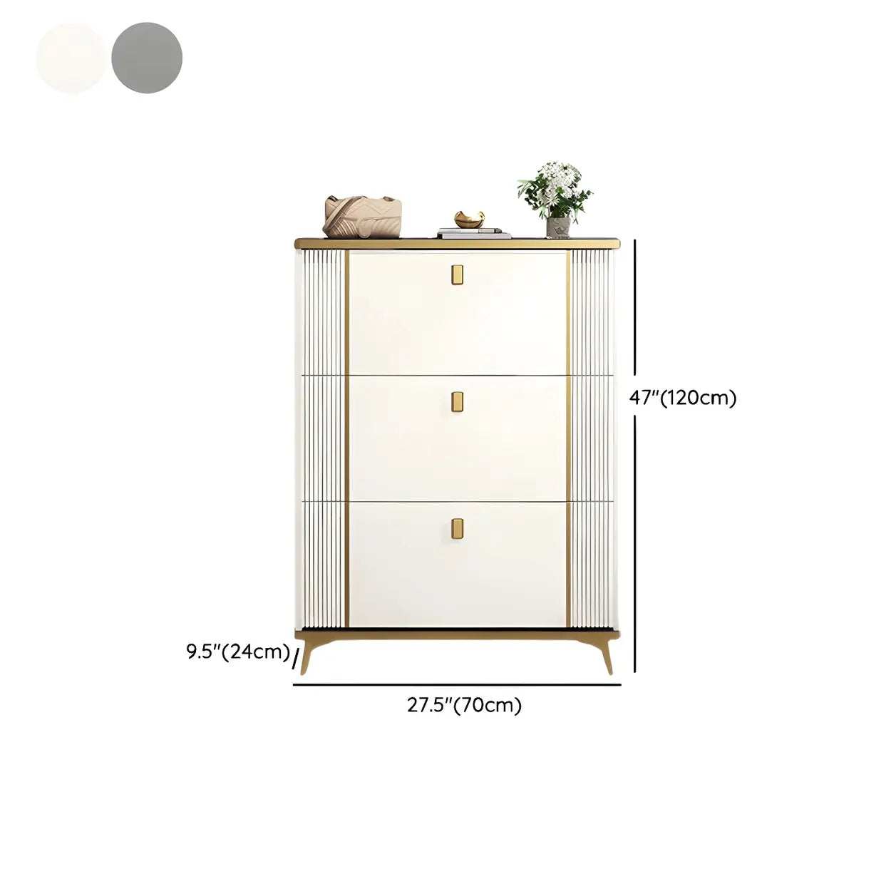 Drop-Front Shoe Storage Cabinet