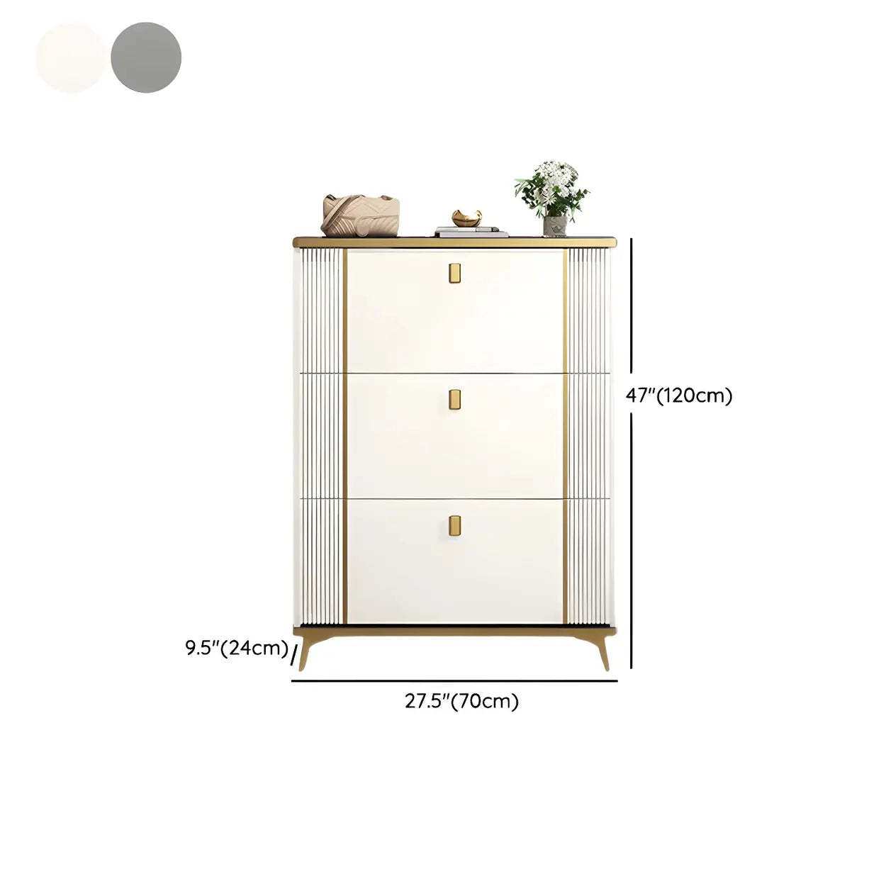Drop-Front Shoe Storage Cabinet