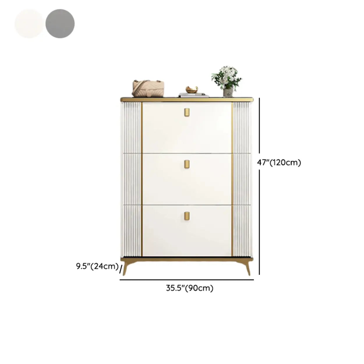 Drop-Front Shoe Storage Cabinet
