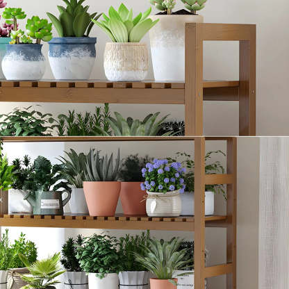 Gray wood multi-tier plant out no profit f — 39"L x 10"W x 45"H