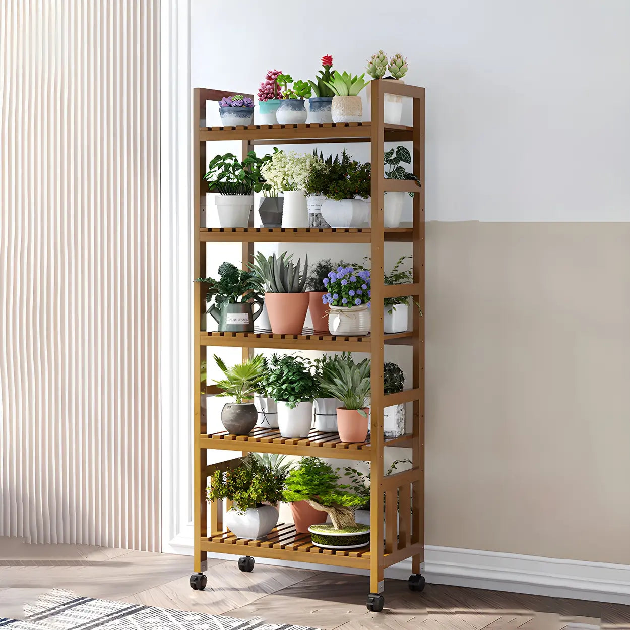 Lighom stand plant wood bamboo out no profit f for hallway
