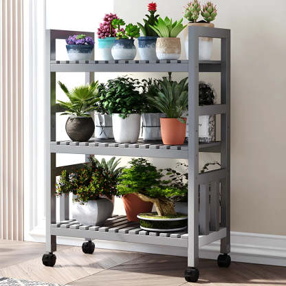 Casters stand wood bamboo out no profit f for hallway