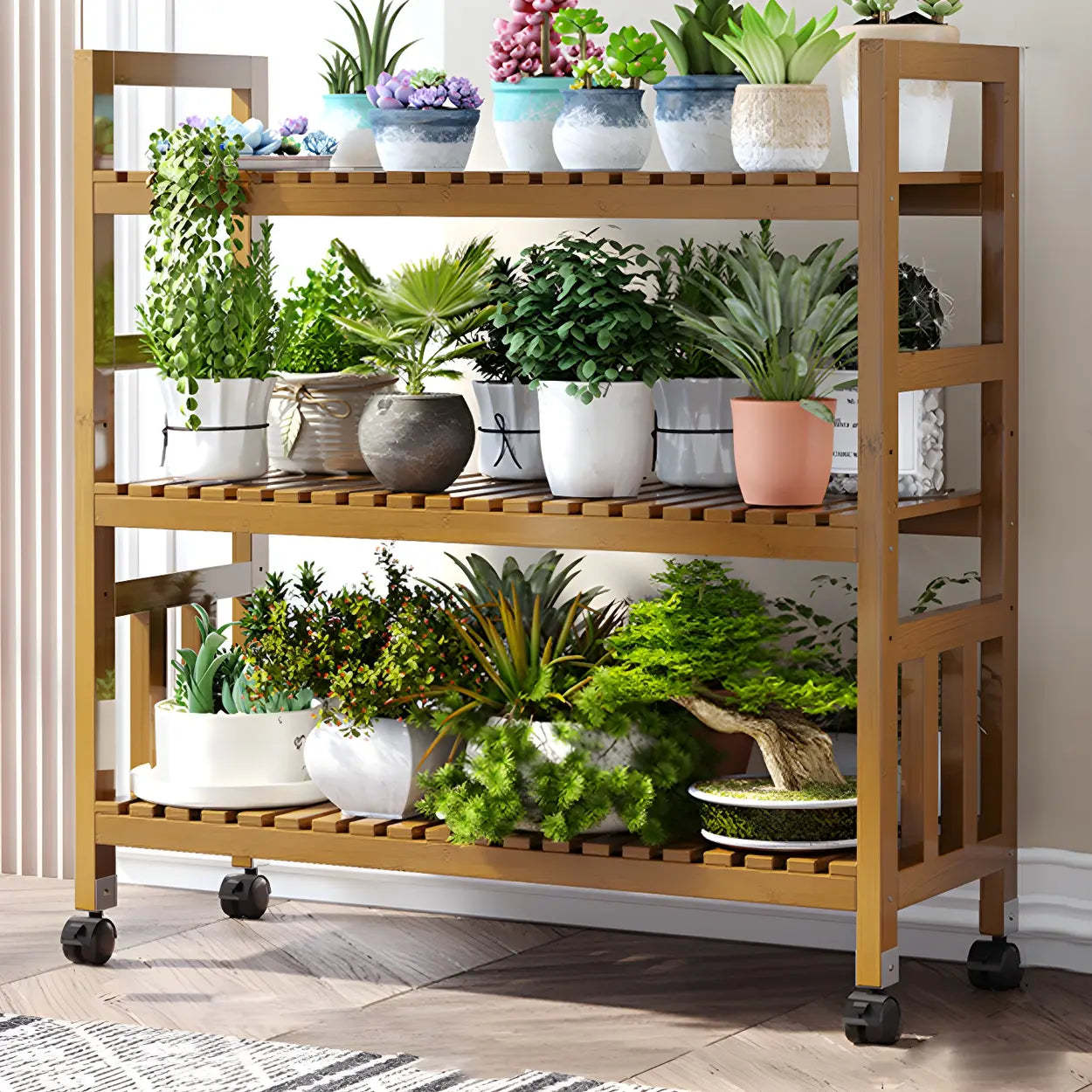 Lighom plant stand brown out no profit f — 19.7"L x 9.8"W x 45.3"H