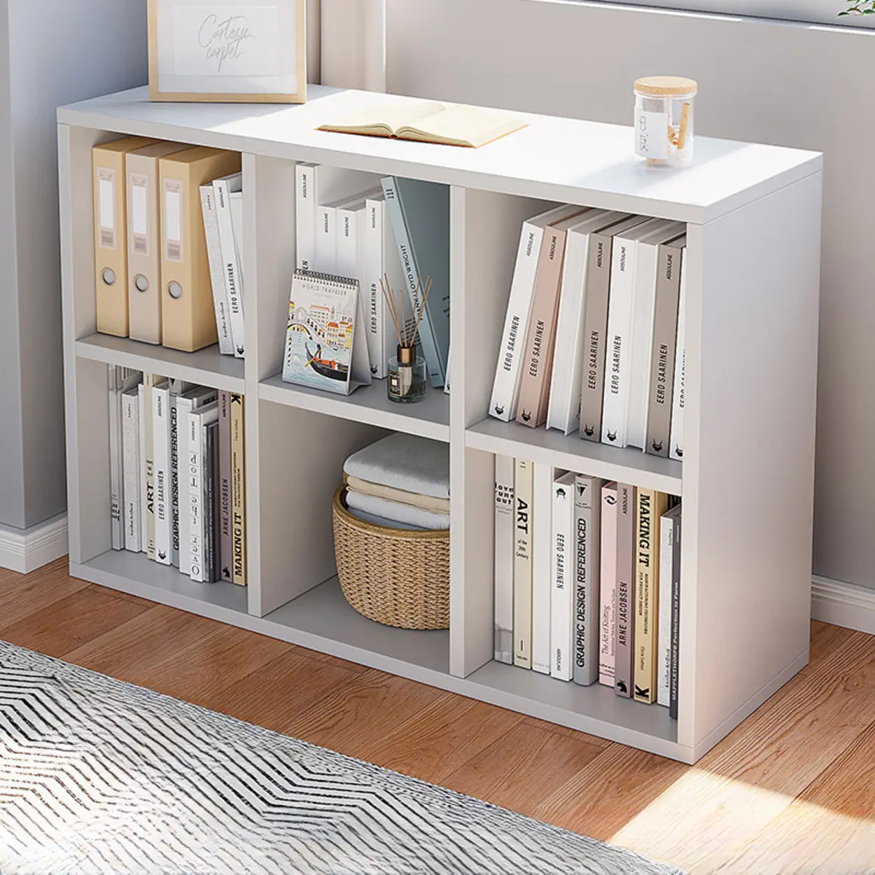 Modular Wood Low Storage Bookcase