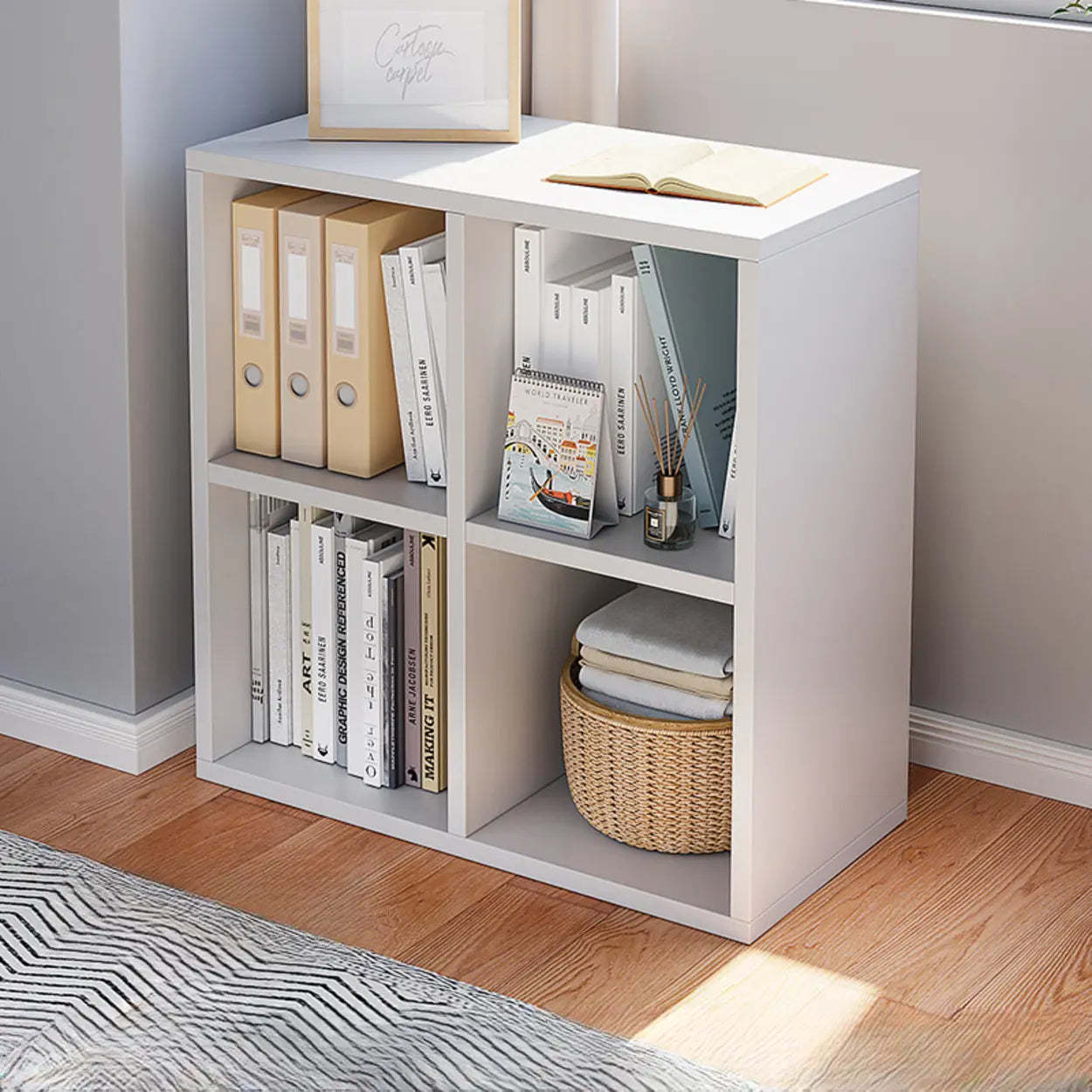Modular Wood Low Storage Bookcase