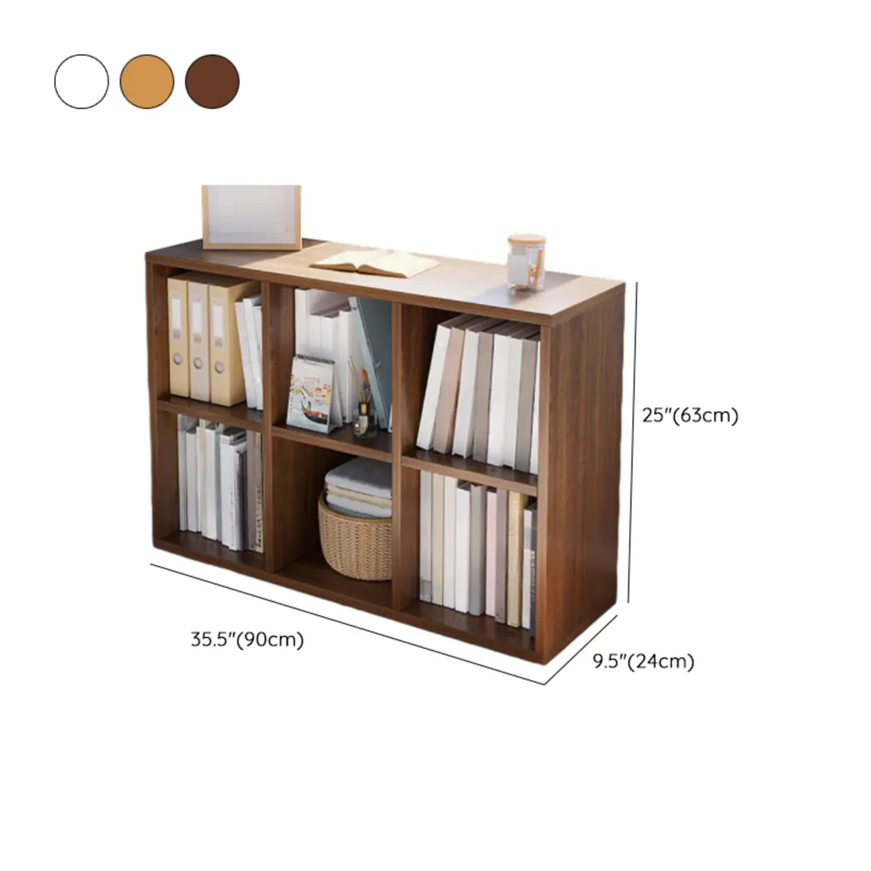 Modular Wood Low Storage Bookcase