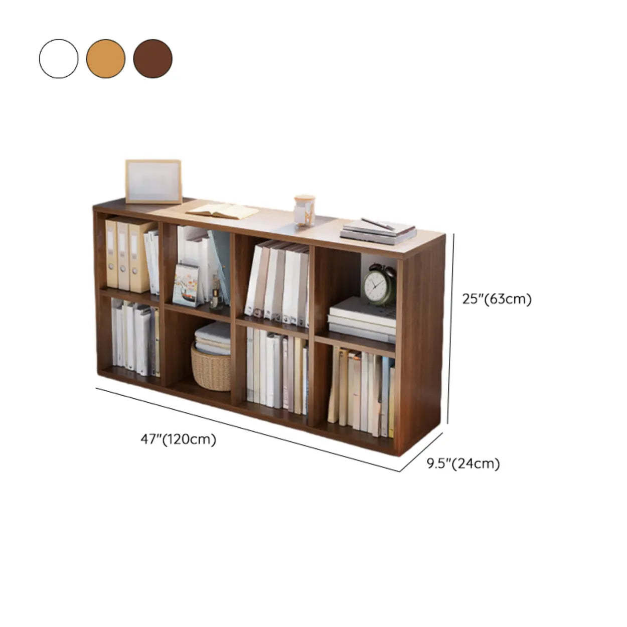 Modular Wood Low Storage Bookcase