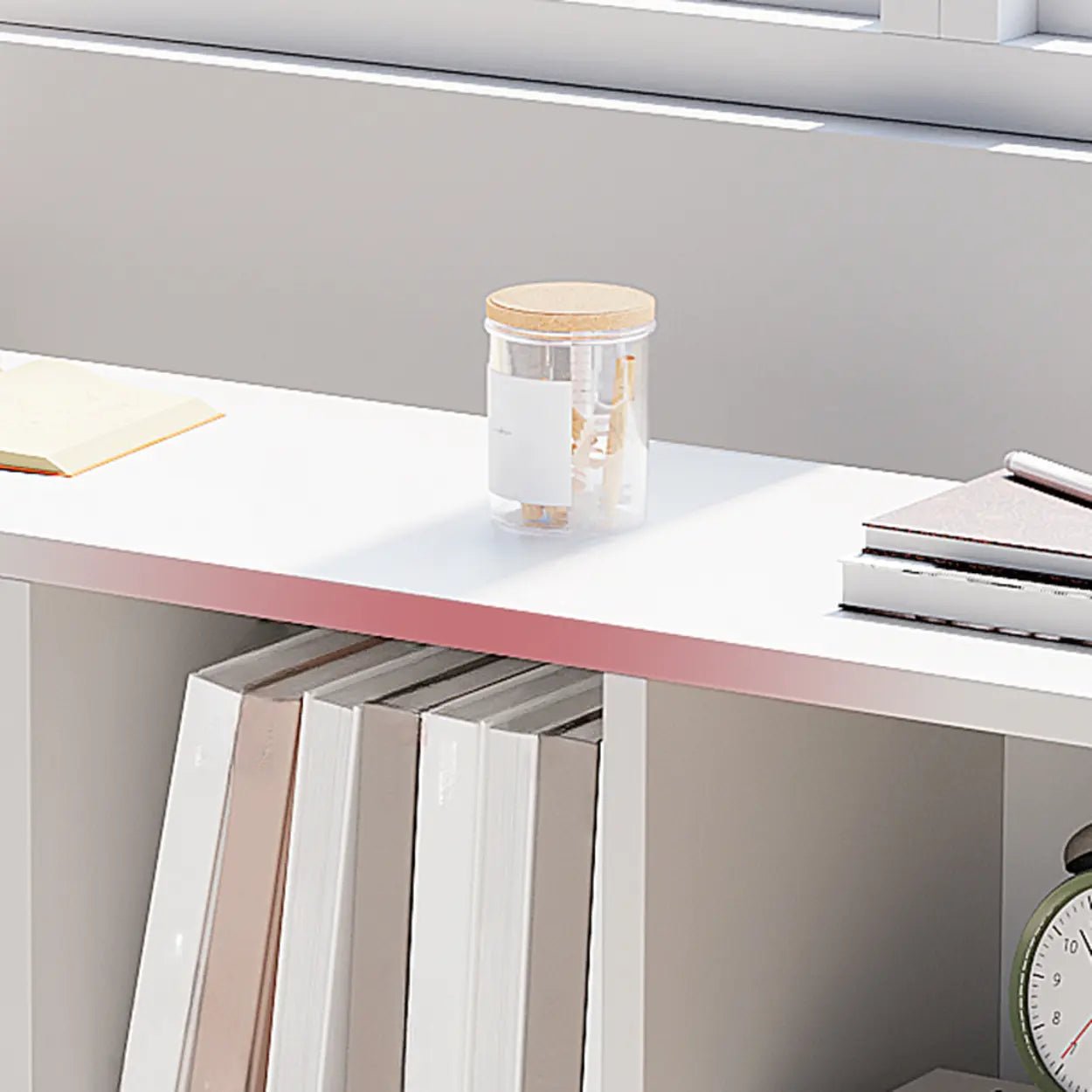 Modular Wood Low Storage Bookcase — Brown
