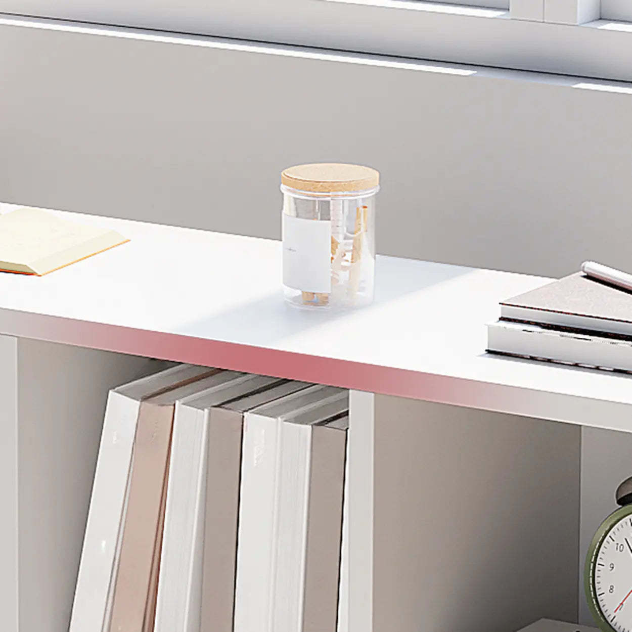 Modular Wood Low Storage Bookcase — Brown