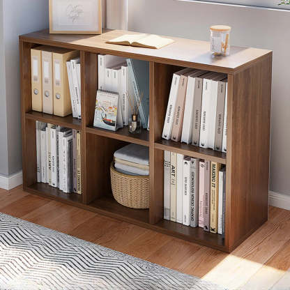 Modular Wood Low Storage Bookcase — White