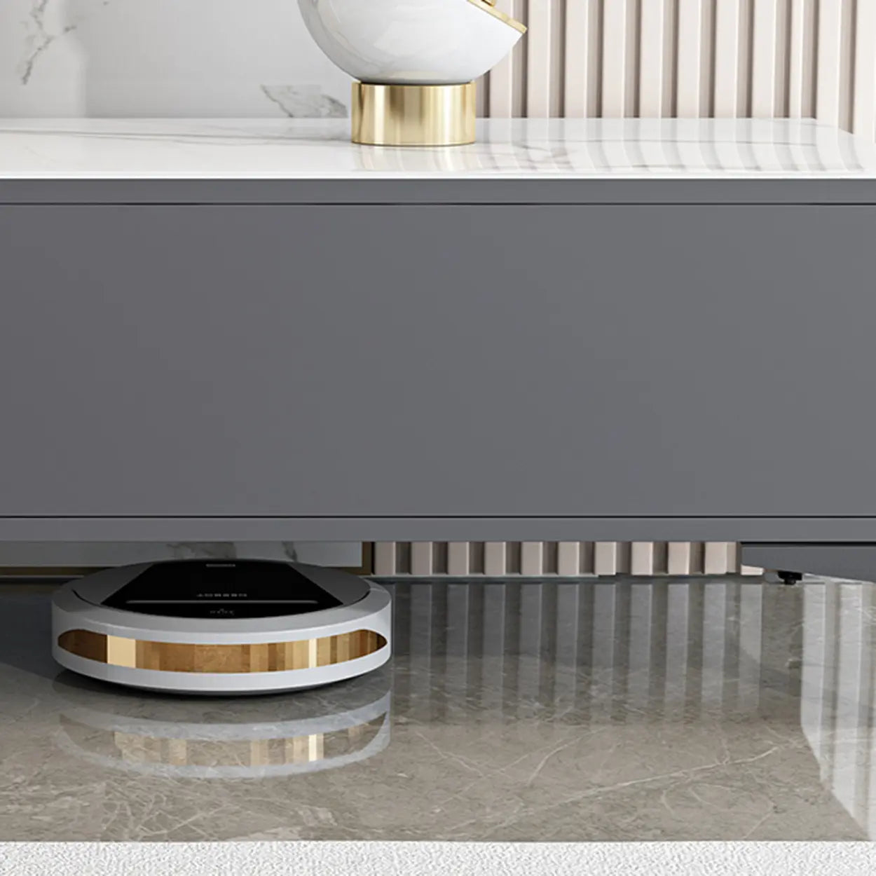 Modern Wood Rectangular Open Storage TV Stand — Black