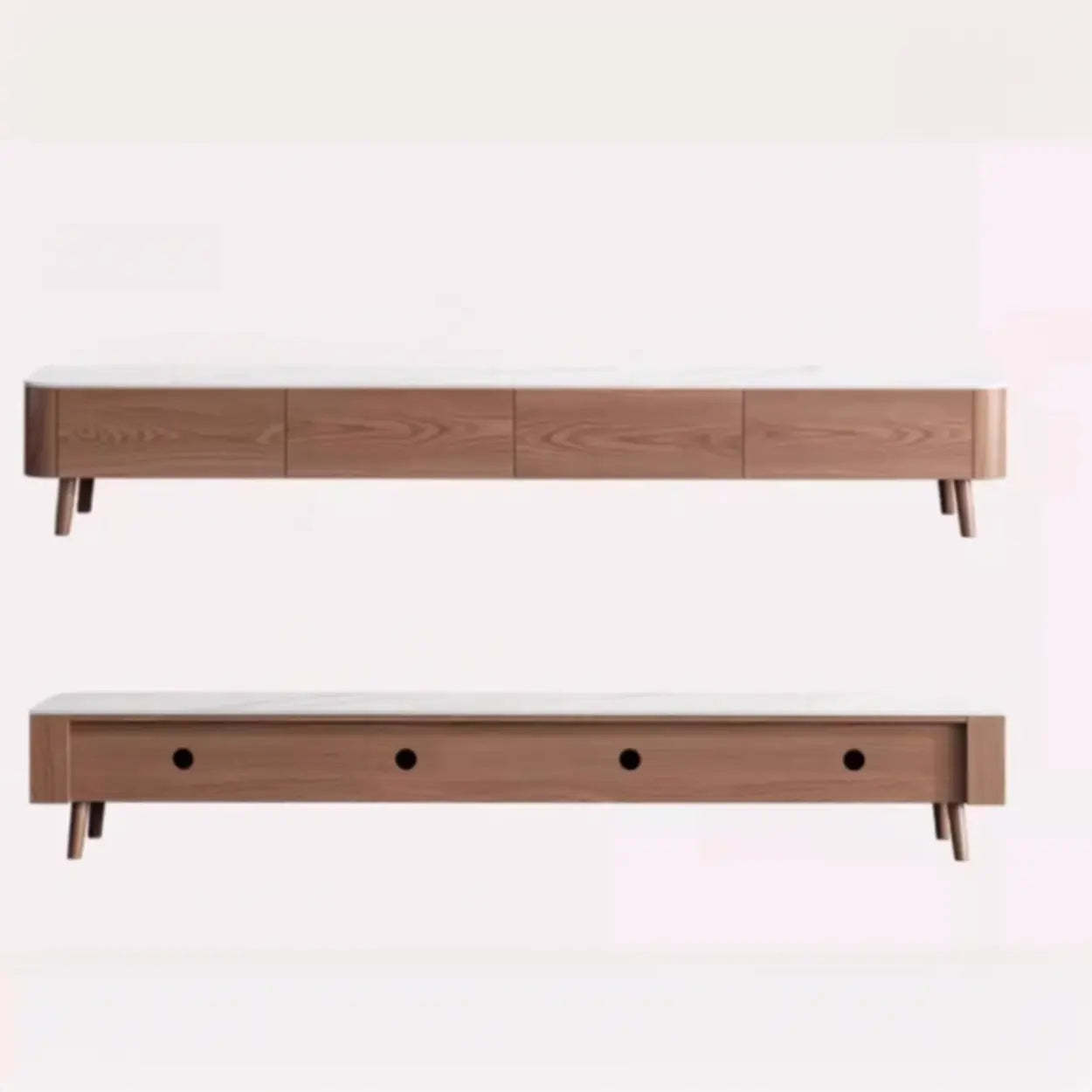 Modern top drawers tv stands in marble wood stone