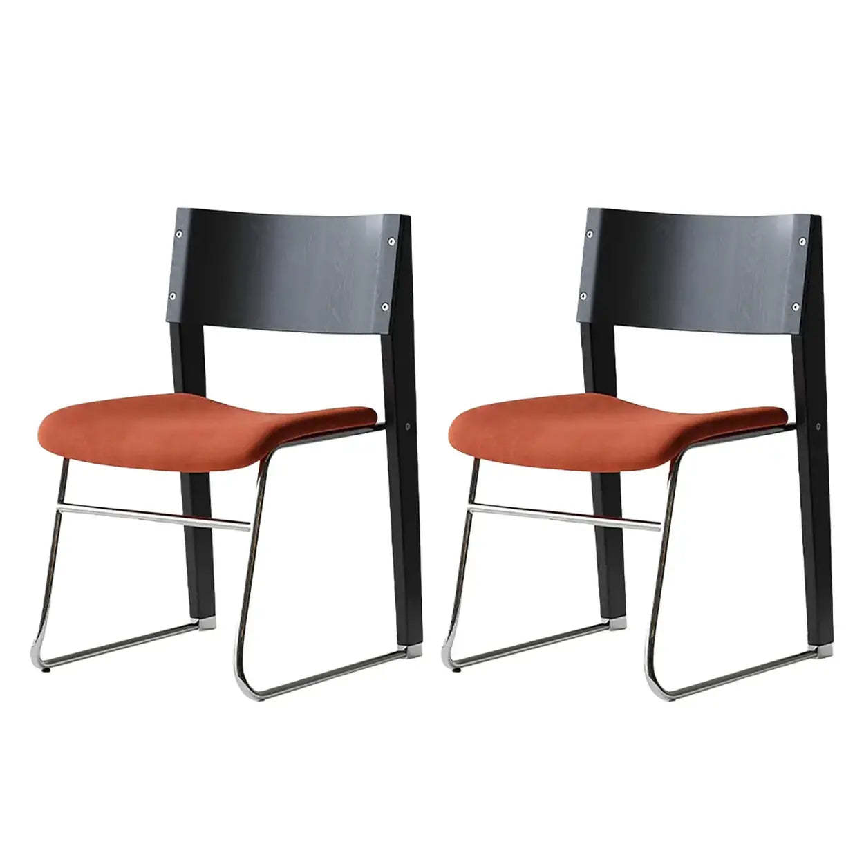 Wood modern stackable open dining chairs & benches
