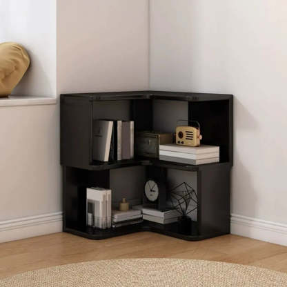Wood Corner Storage Bookcase