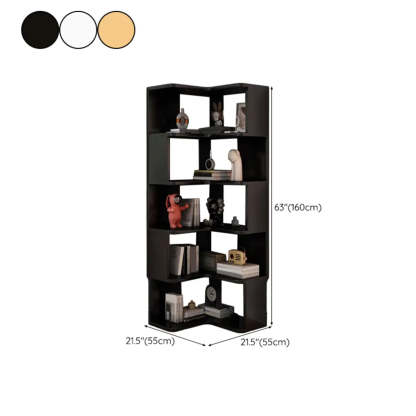 Wood Corner Storage Bookcase