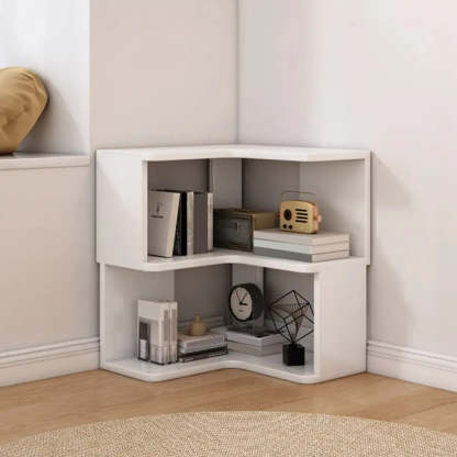 Wood Corner Storage Bookcase