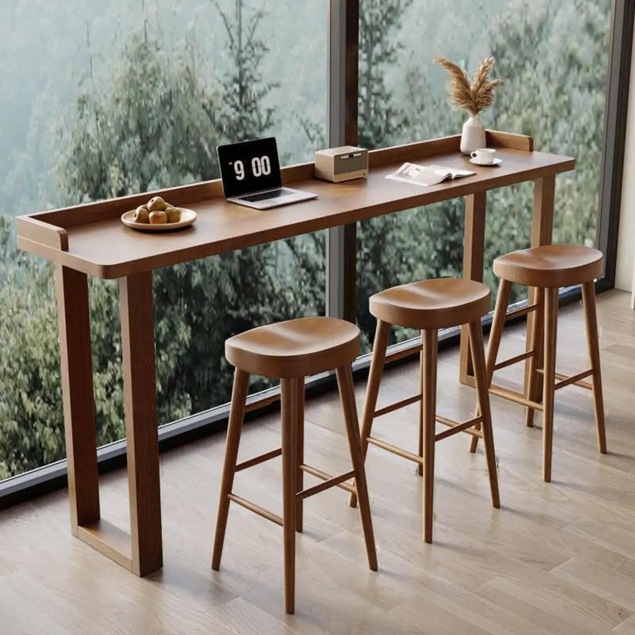 Modern Wood Bar Table — Table Only