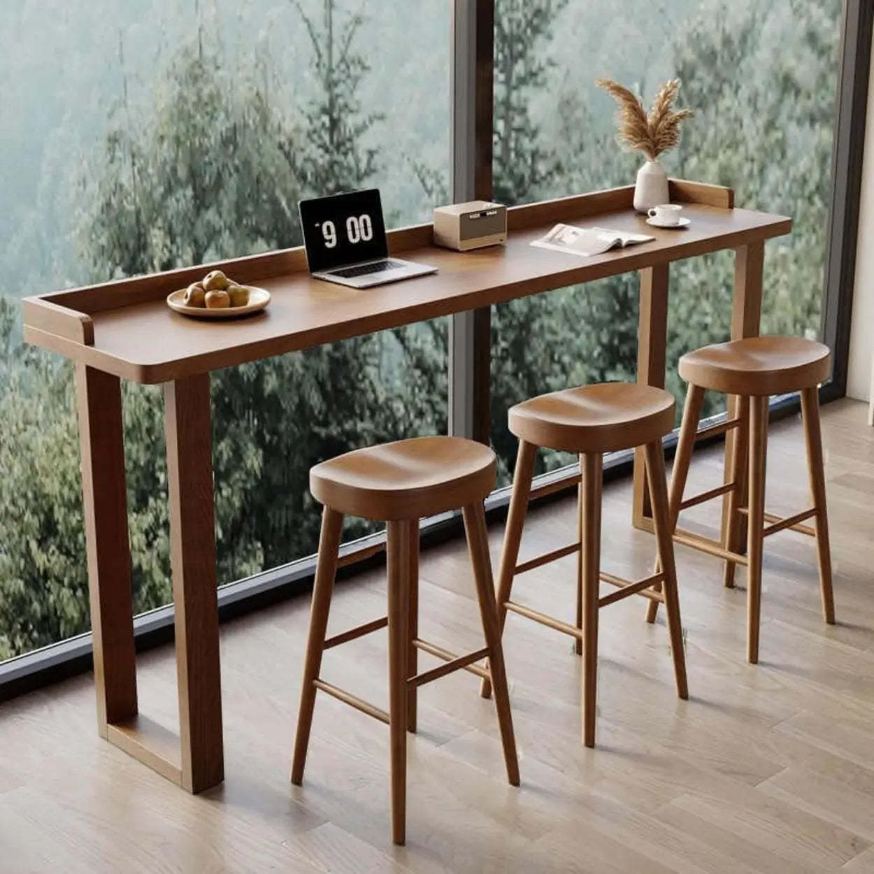 Modern Wood Bar Table — Table Only