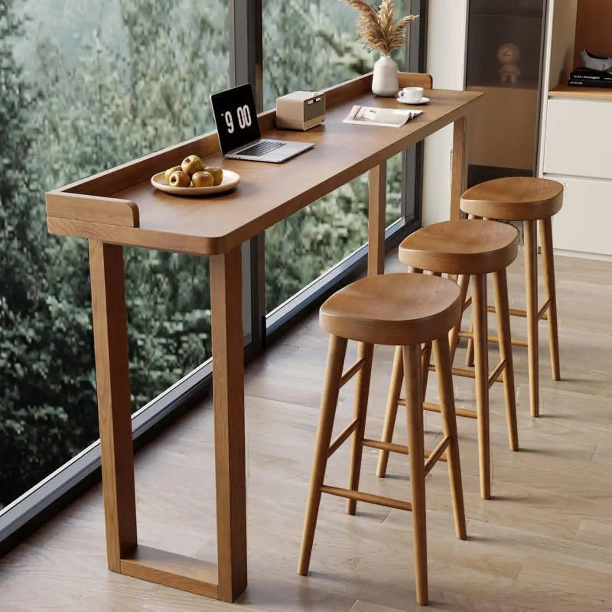 Modern Wood Bar Table — Table Only