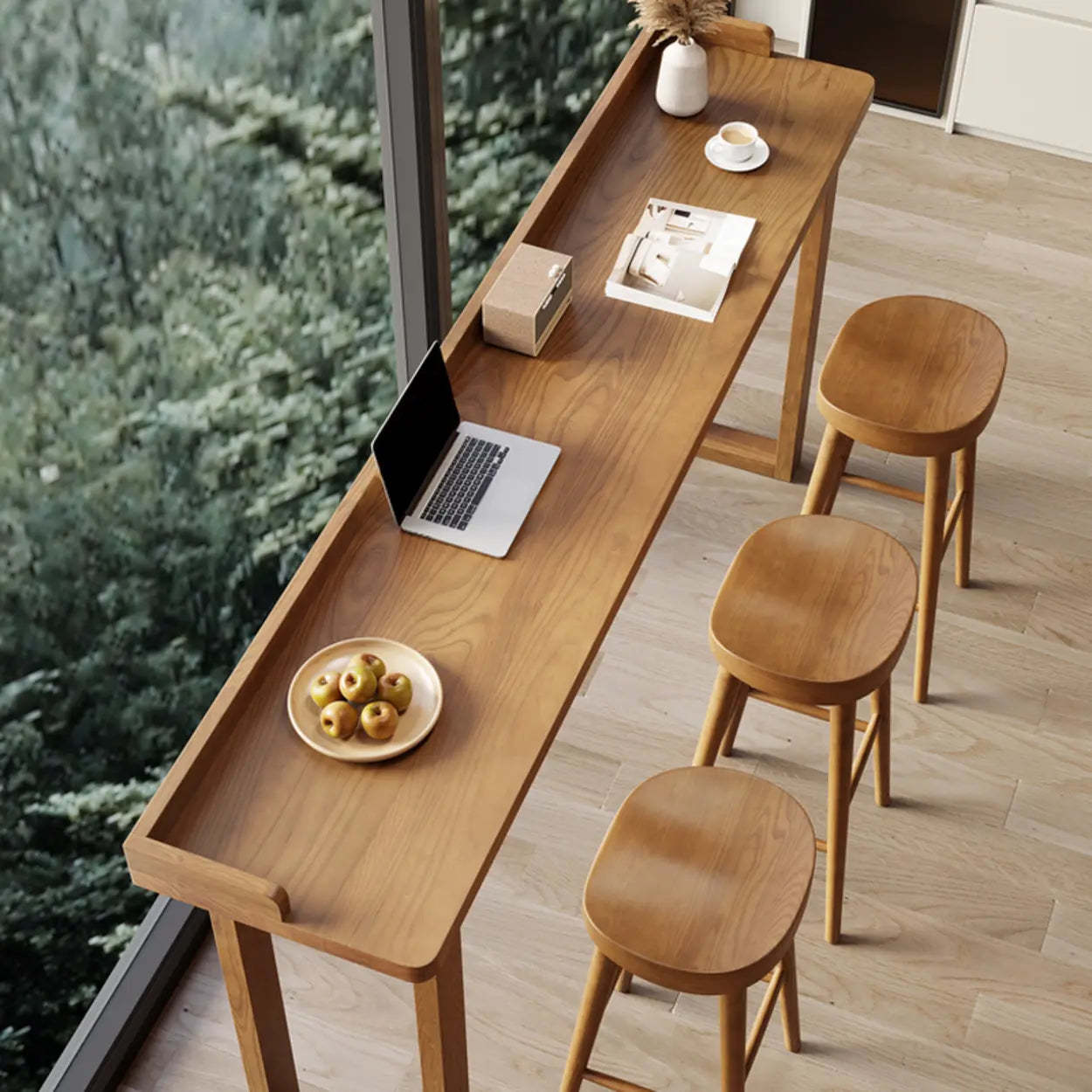 Modern Wood Bar Table — Table Only