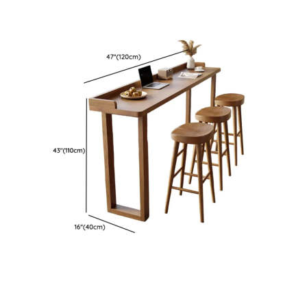 Modern Wood Bar Table — Table Only