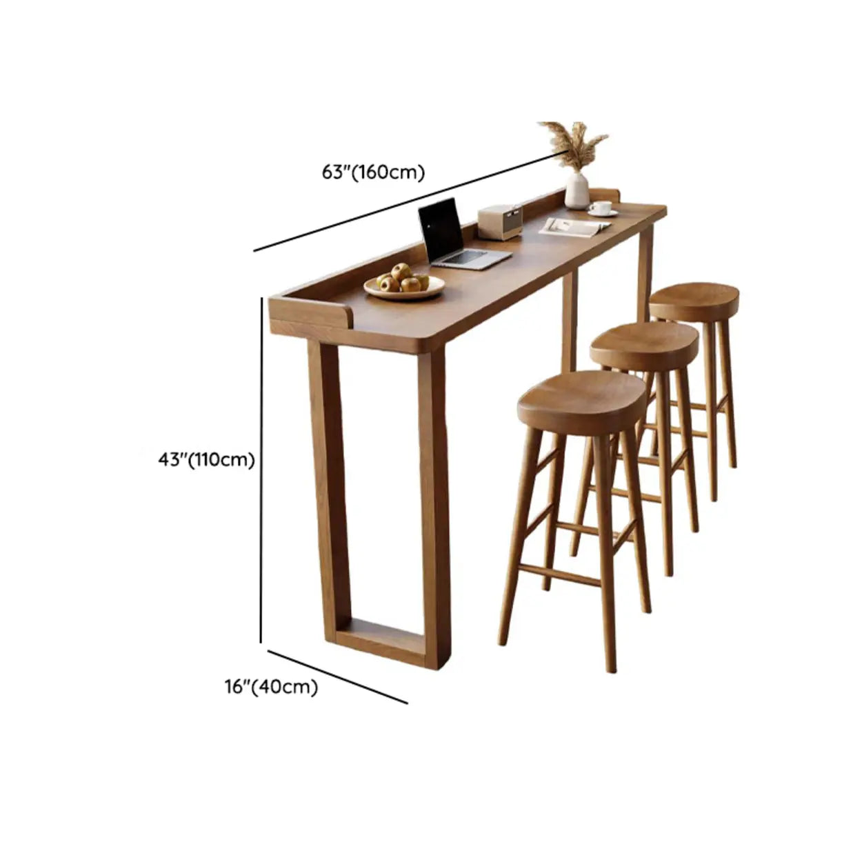 Modern Wood Bar Table — Table Only