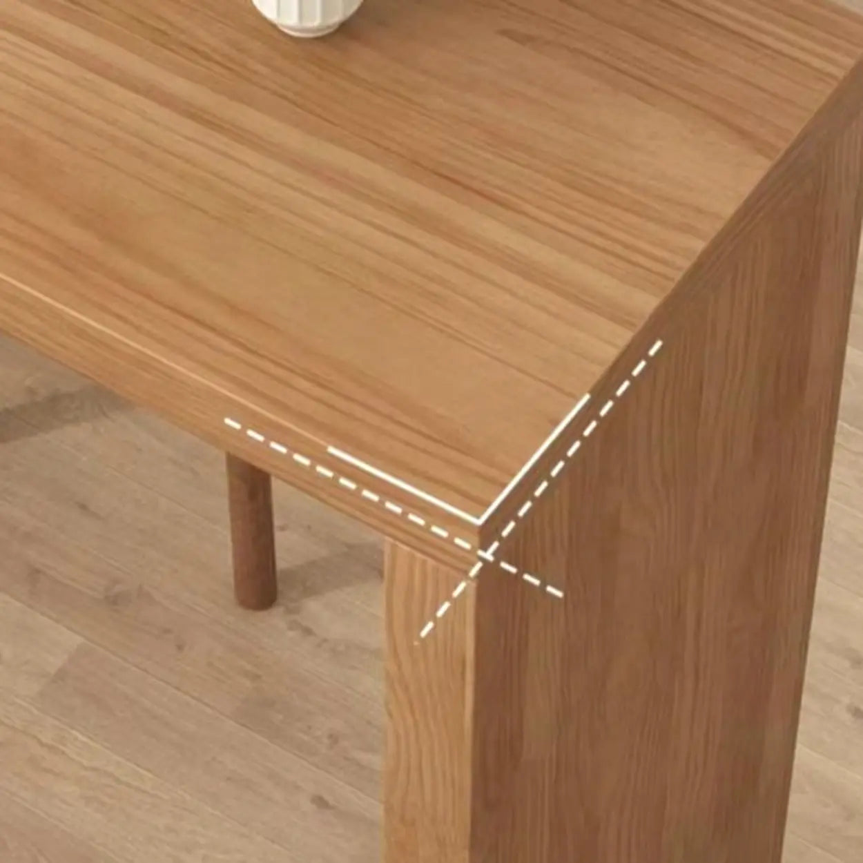 Modern Wood Breakfast Bar Table with Shelves — Table Only
