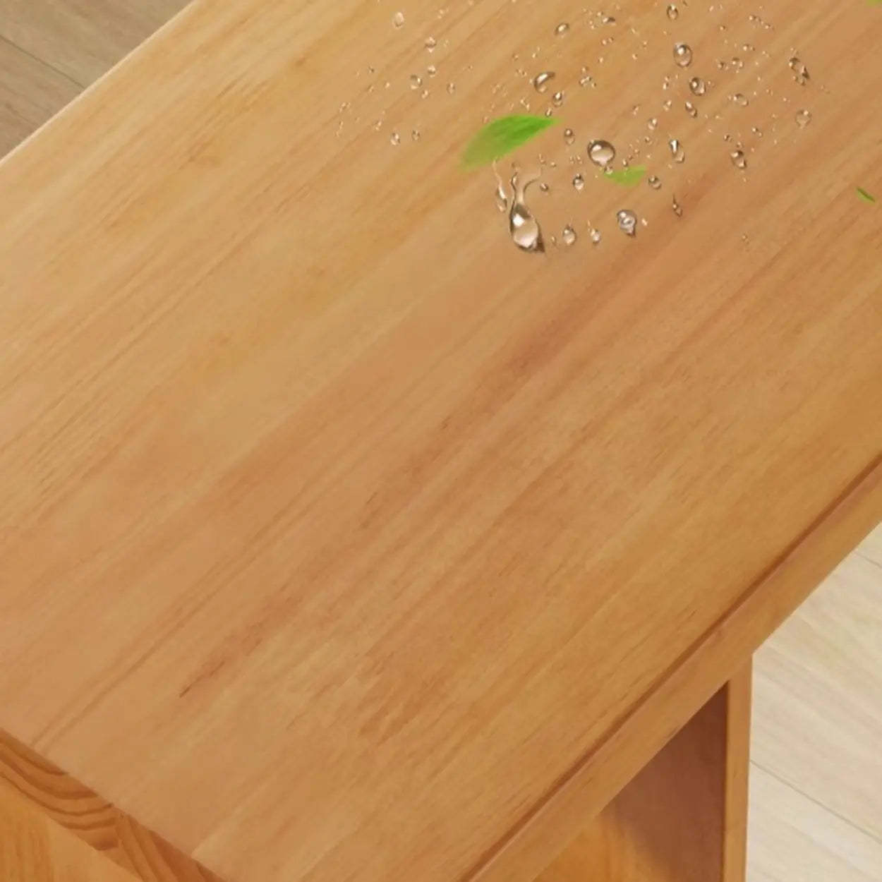 Modern Wood Home Bar Table with Shelves