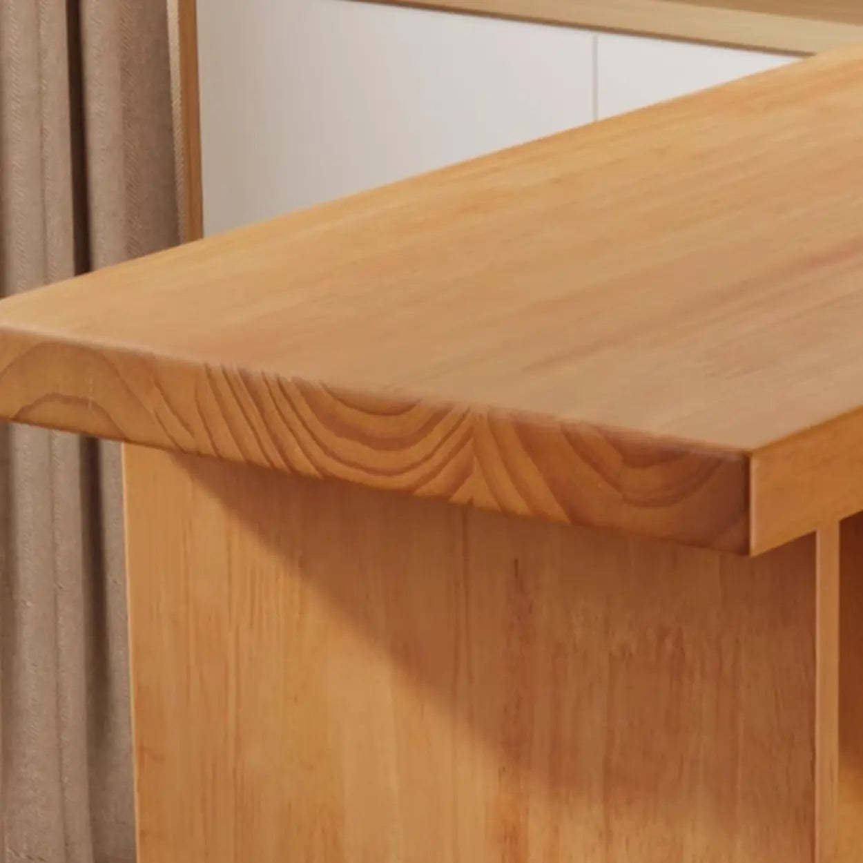 Modern Wood Home Bar Table with Shelves