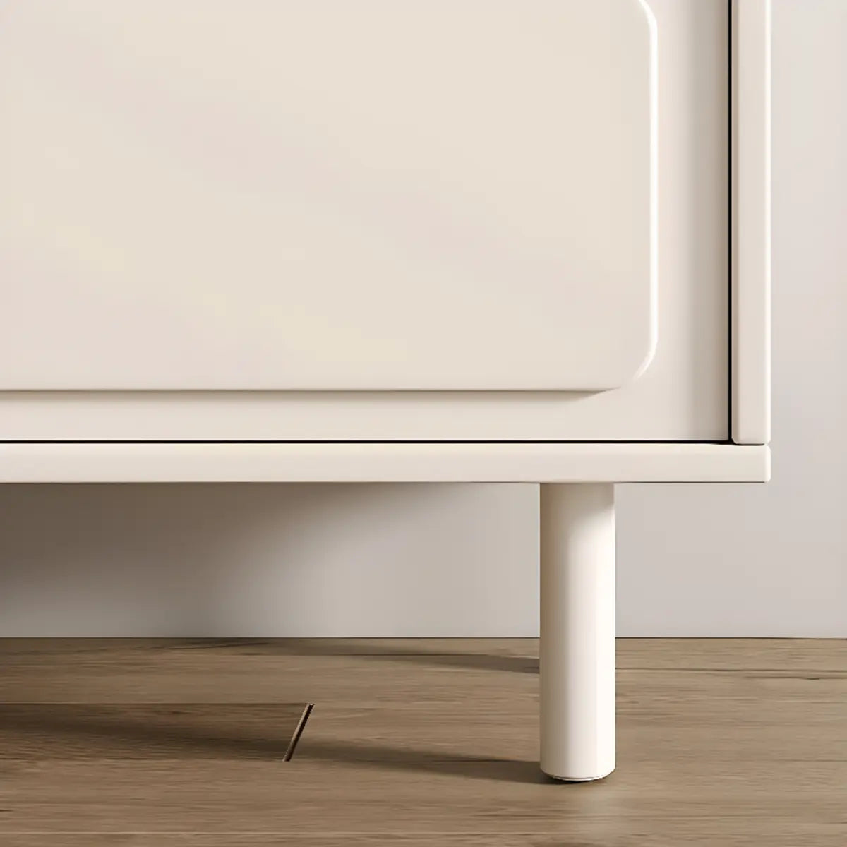 Modish Beige Wood Adjustable Sideboard with Drawers