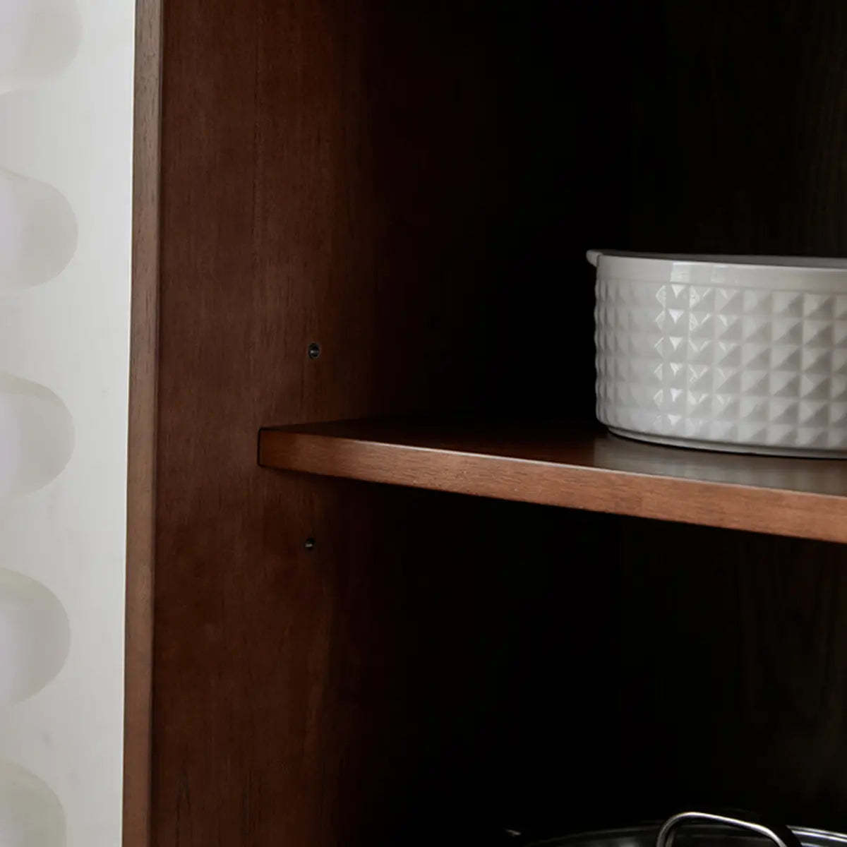 Modish Cherry Wood 4-Drawer Floor Buffet — Cherry Wood