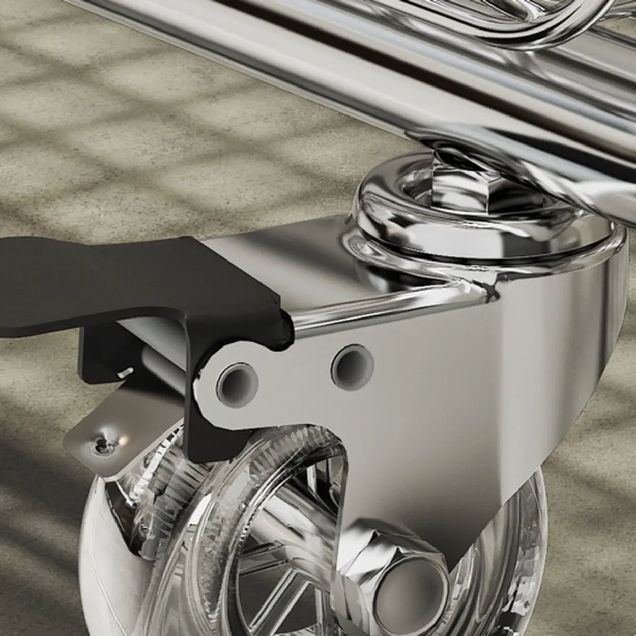 Folding Silver Steel Coat Closet Rack with Wheels