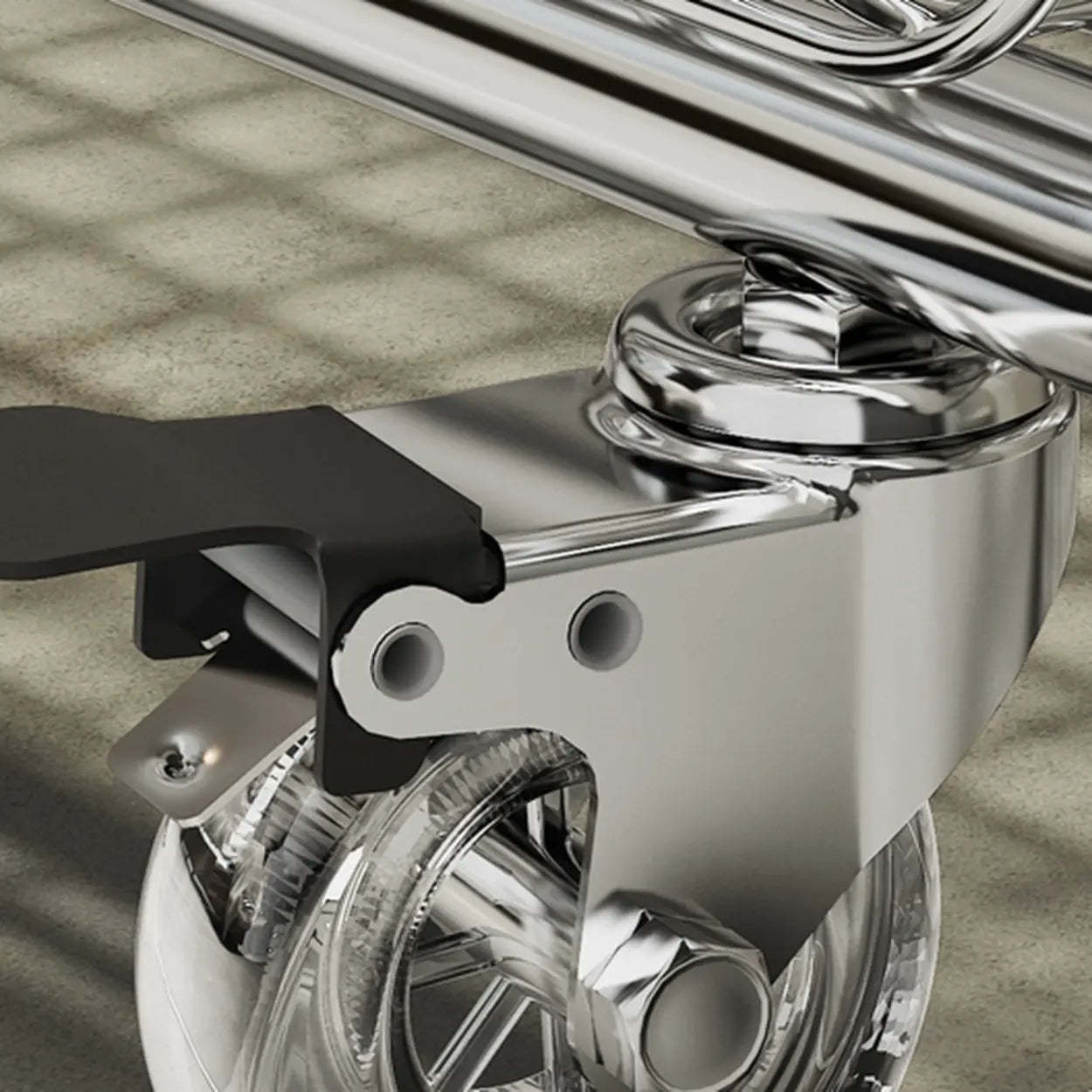 Folding Silver Steel Coat Closet Rack with Wheels