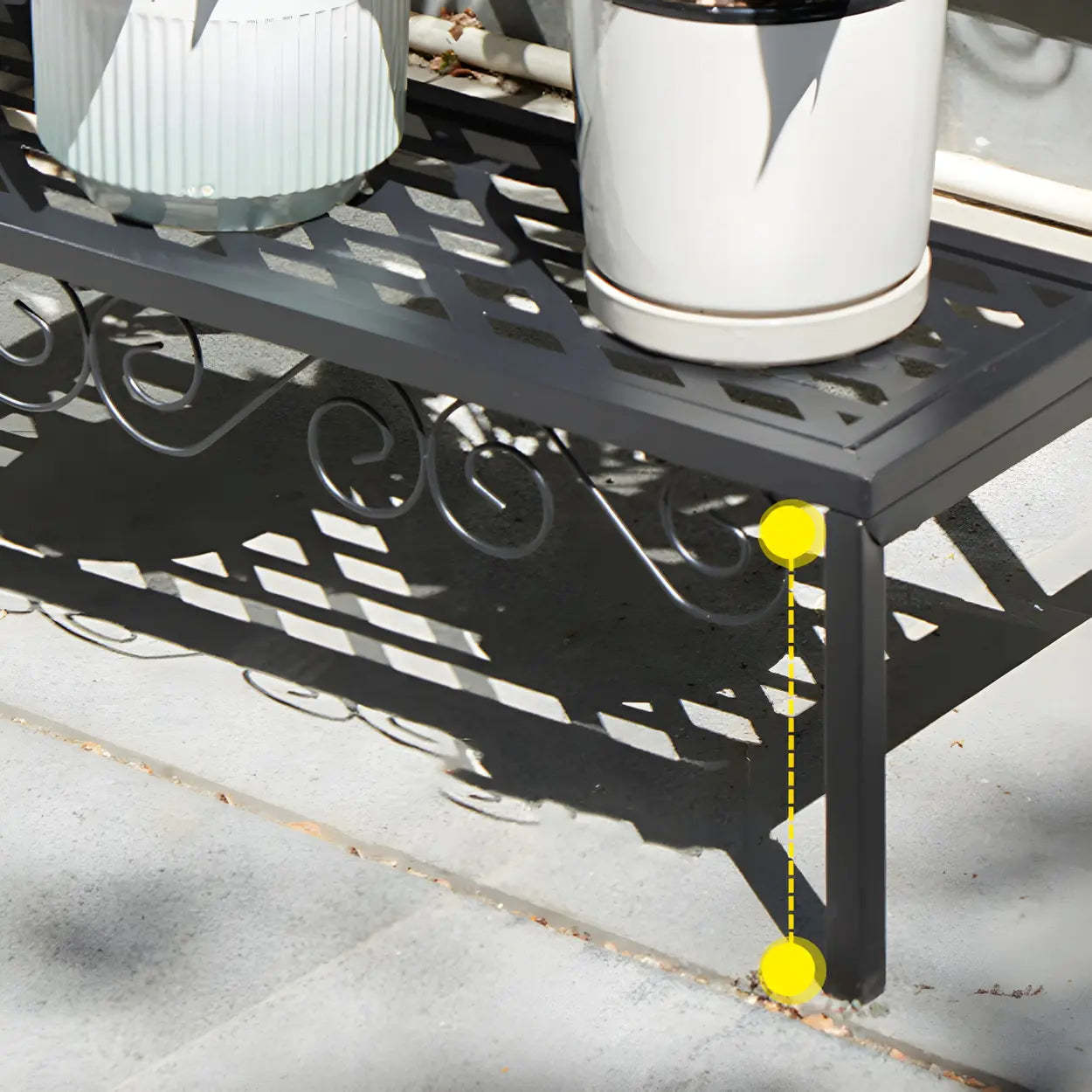 Metal Semi-Circle Balcony Plant Stand