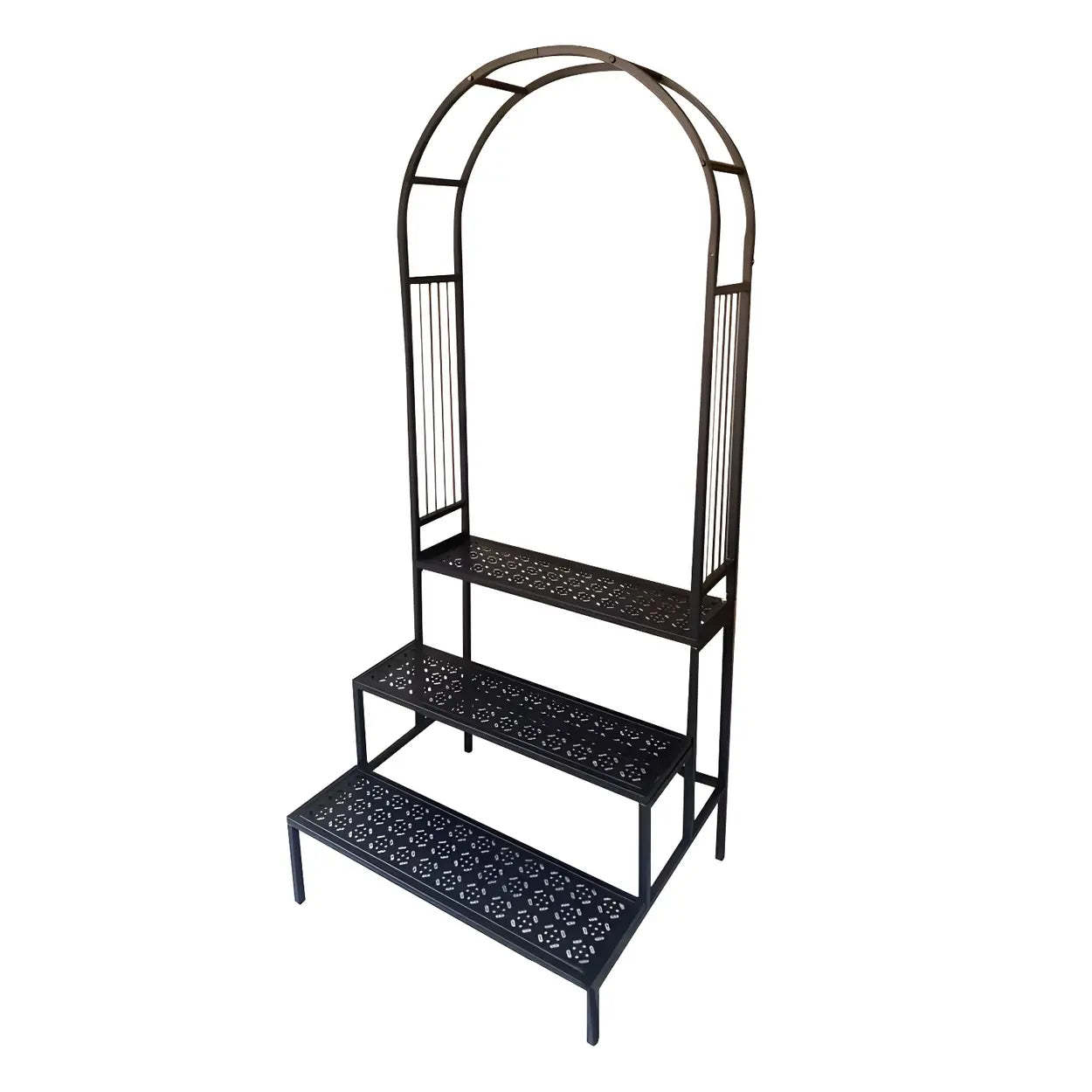 Metal Semi-Circle Balcony Plant Stand