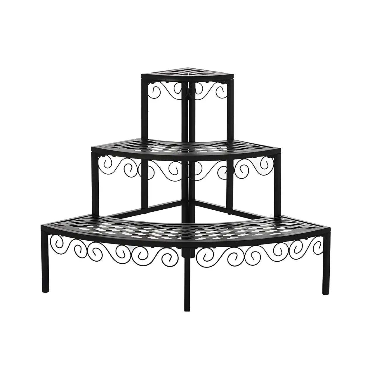 Metal Semi-Circle Balcony Plant Stand