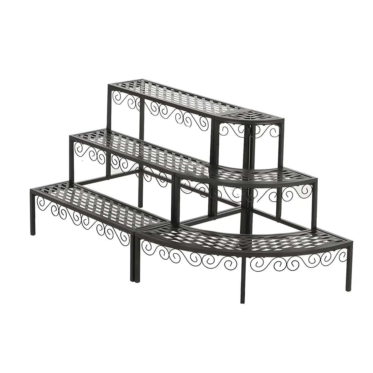 Metal Semi-Circle Balcony Plant Stand