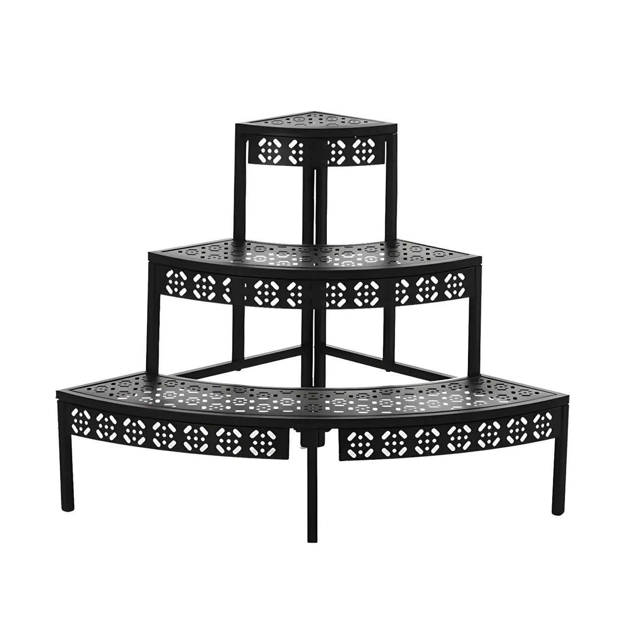 Metal Semi-Circle Balcony Plant Stand