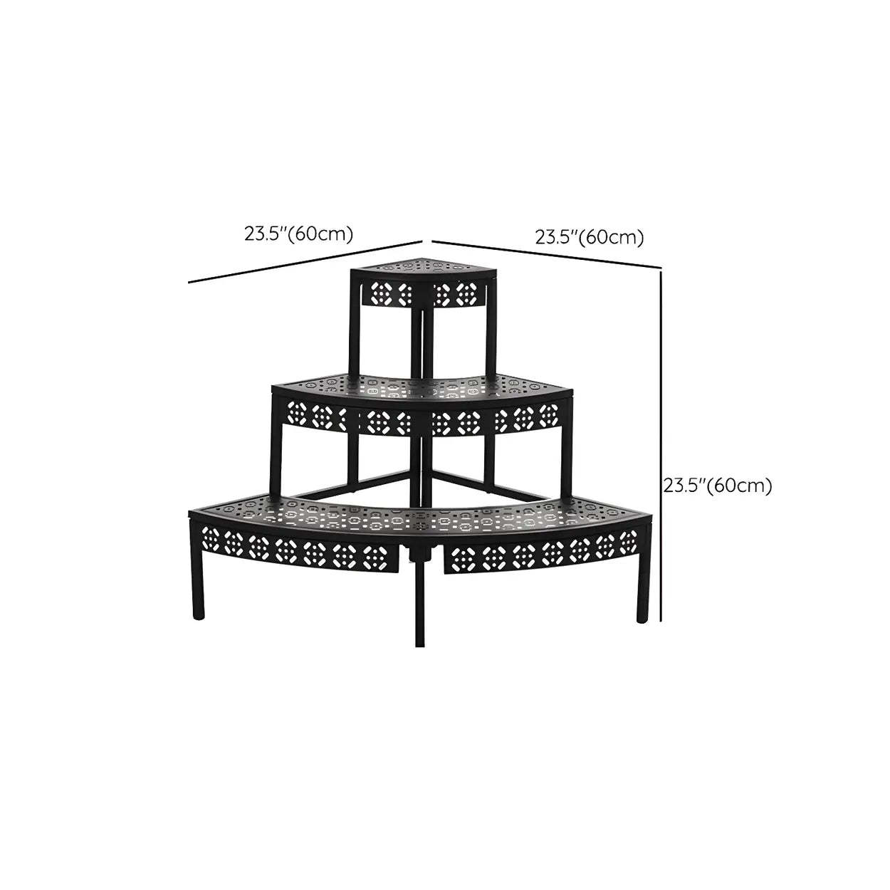 Metal Semi-Circle Balcony Plant Stand