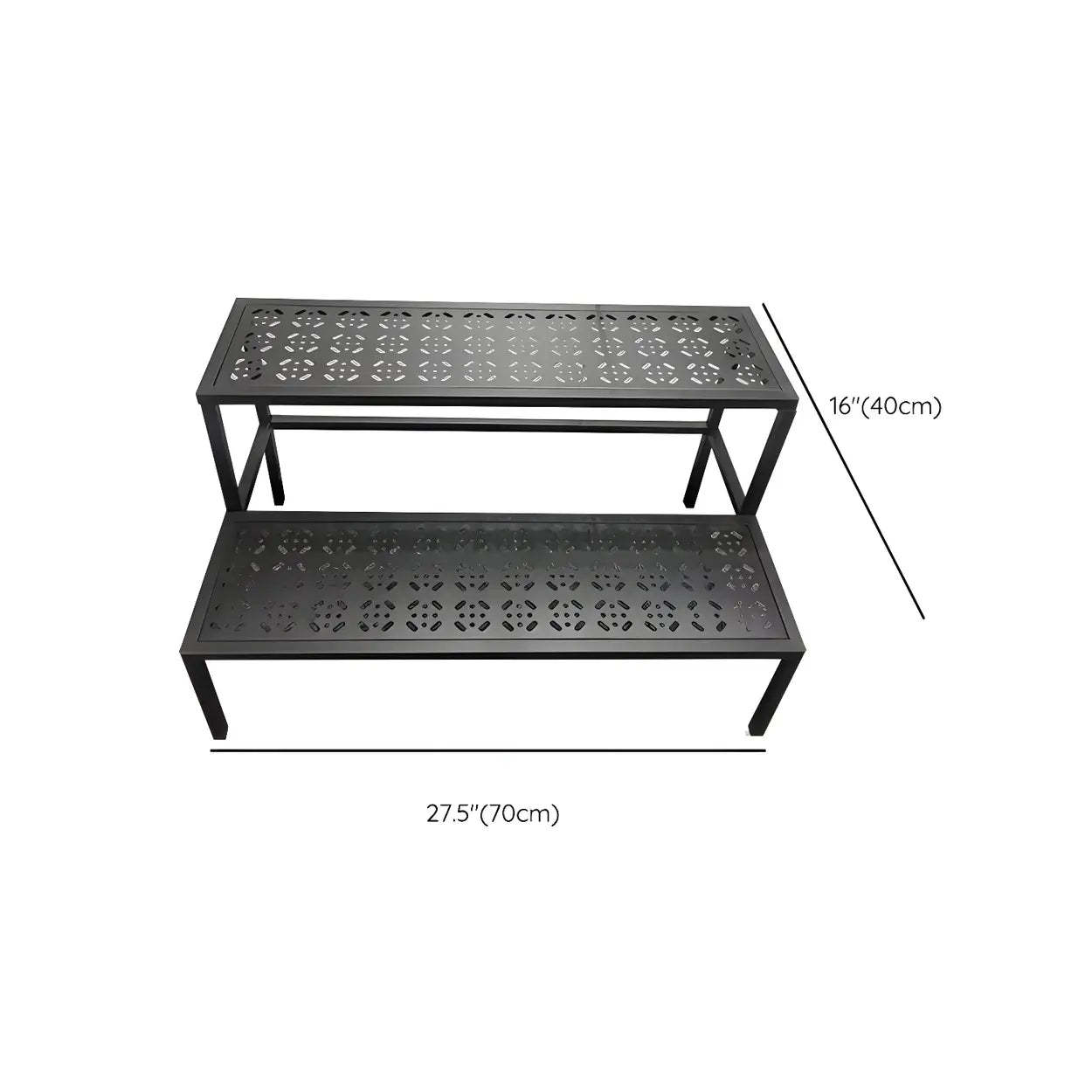 Metal Semi-Circle Balcony Plant Stand