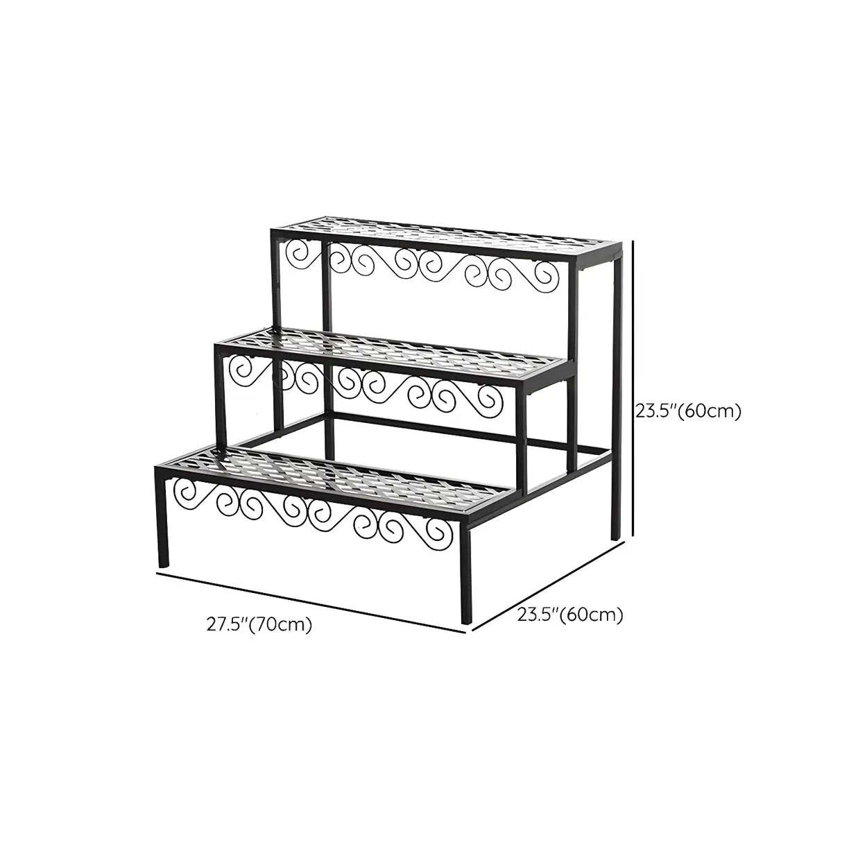 Metal Semi-Circle Balcony Plant Stand