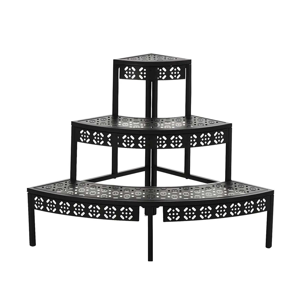 Metal Semi-Circle Balcony Plant Stand