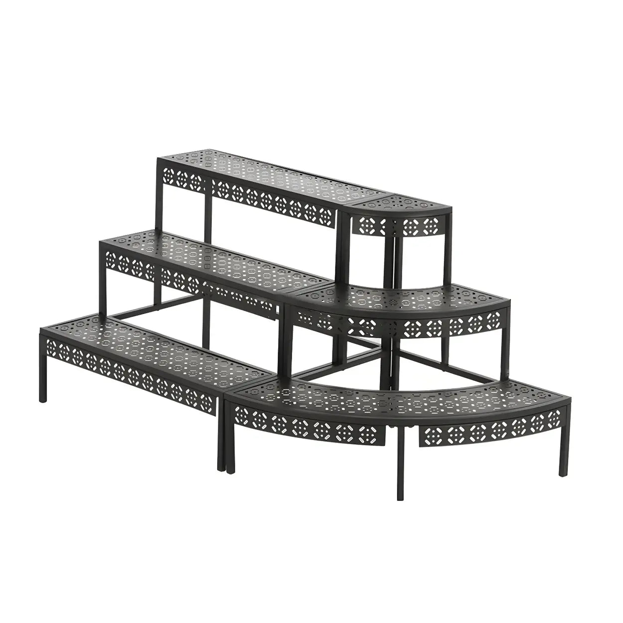 Metal Semi-Circle Balcony Plant Stand