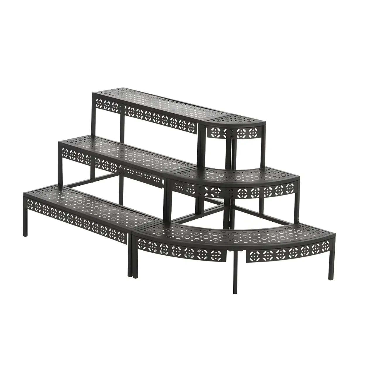 Metal Semi-Circle Balcony Plant Stand