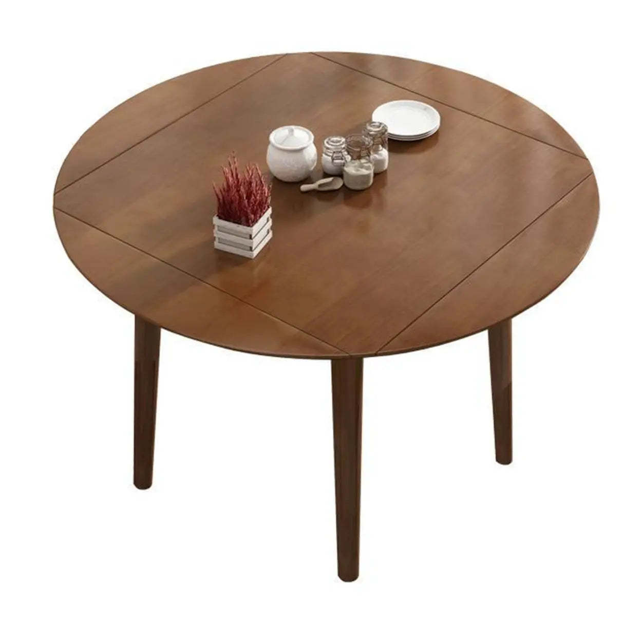 Modern extendable rubberwood natural dining tables, Lighom