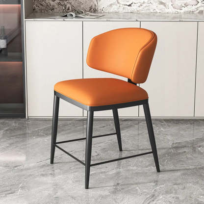 Padded Armless Low Back Dining Chair