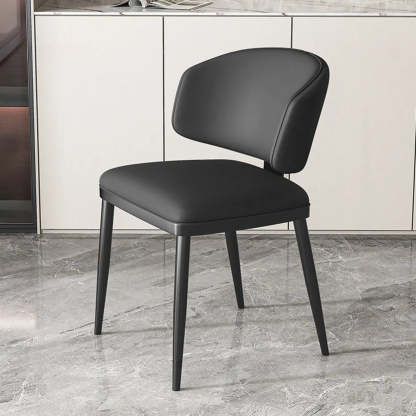 Padded Armless Low Back Dining Chair