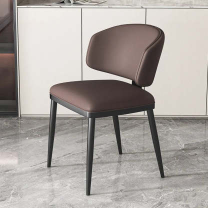 Padded Armless Low Back Dining Chair