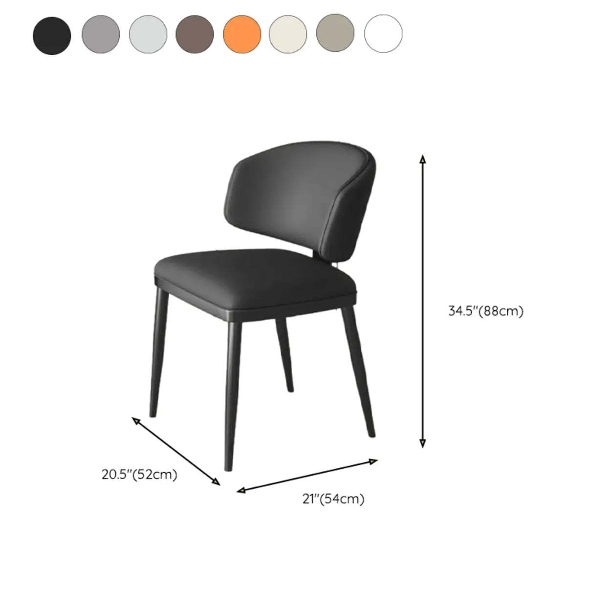 Padded Armless Low Back Dining Chair